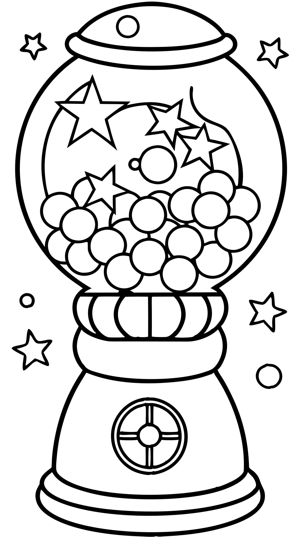 gumball machine coloring page